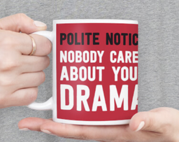 [2100000208685] DM Polite Notice - Nobody Cares About Your Drama Funny Mug