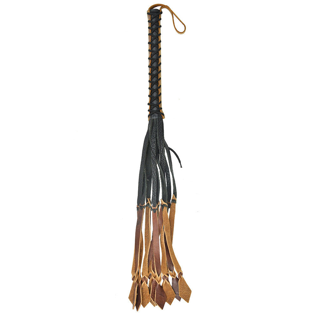 PAIN FLOGGER 22&quot; TAIL w/ 12&quot; HANDLE - Italian Leather