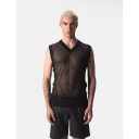 BARCODE BERLIN MUSCLE MESH V-NECK LOLO