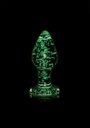 OUCH! GLOW IN THE DARK GLASS BUTT PLUG 