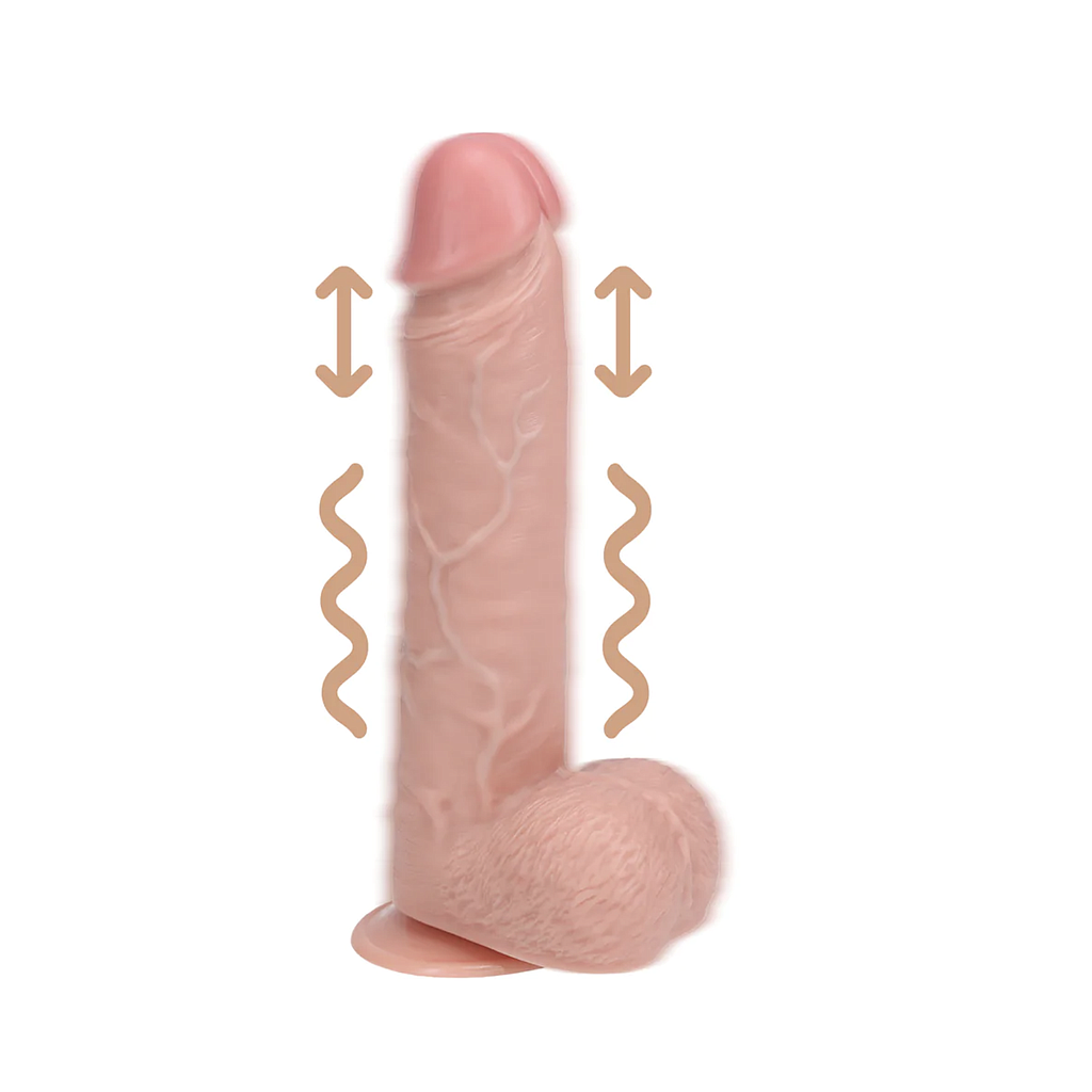 REAL ROCK VIBE AND THRUST COCK W/ BALLS (20,5cm)