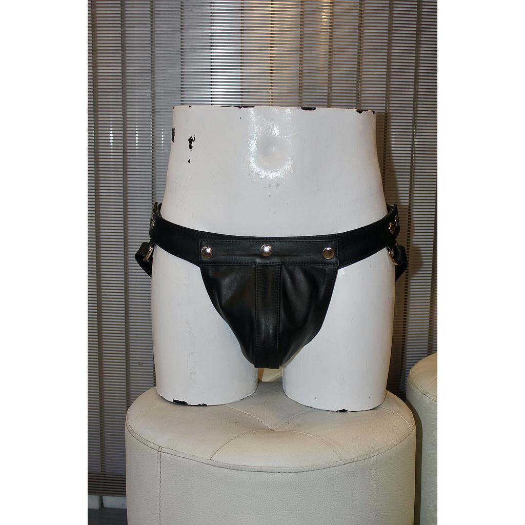 GAYT*GEAR LEATHER SNAP JOCK