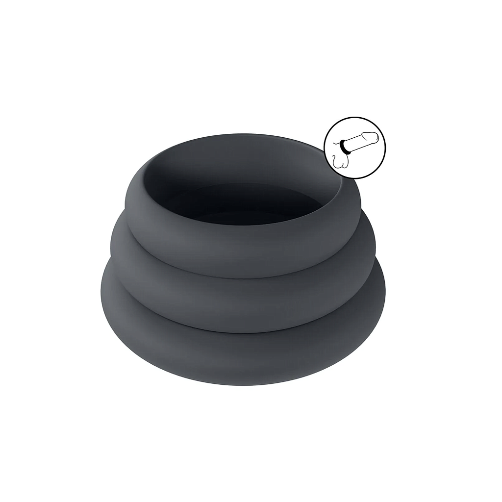 LEVELZ BY SHOTS - WIDE O-SILICONE COCKRING SET 