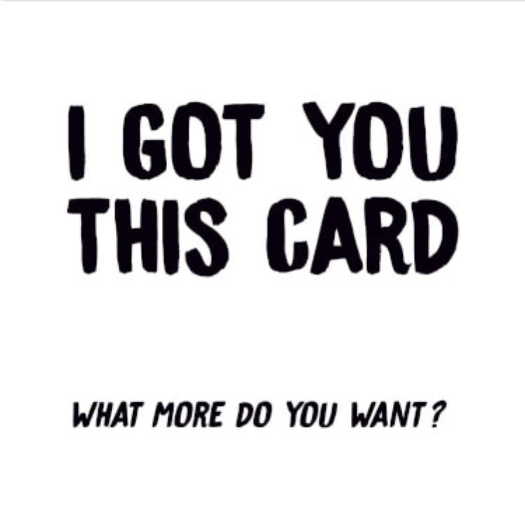 DM I GOT YOU THIS CARD