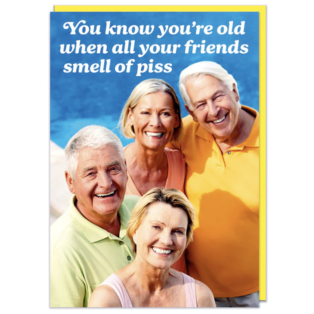 DM SMELL OF PISS CARD