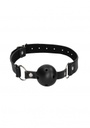 OUCH BREATHABLE BALL GAG W/ BONDED LEATHER