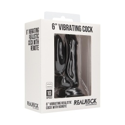 REALROCK VIBRATING REALISTIC COCK 6&quot; w/ SCROTUM 