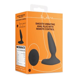 [2100000362615] SHOTS SMOOTH VIBRATING ANAL PLUG WITH REMOTE