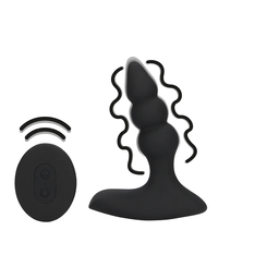 [2100000367429] LOVELINE BEADED VIBRATING PLUG / REMOTE