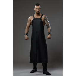 [2100000380053] PROVOCATEUR LEATHER APRON ALPHA W/ ZIPPER