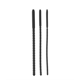 [2100000382460] OUCH RIBBED SILICONE SOUNDING DIALTOR SET (3)