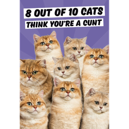 [2100000208494] DM 8 OUT OF 10 CATS CARD