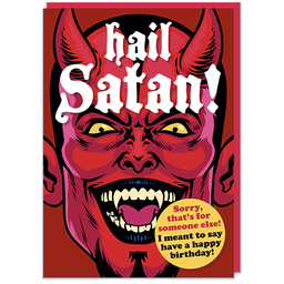 [2100000386659] DM HAIL SATAN B-DAY CARD