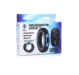 [2100000393459] XR BRANDS - SILICONE COCKRING WITH REMOTE CONTROL