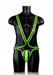 [2100000300532] OUCH! GLOW IN THE DARK FULL BODY HARNESS