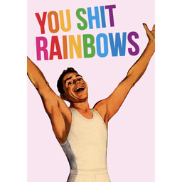 [2100000208616] DM You Shit Rainbows Rude Birthday Card