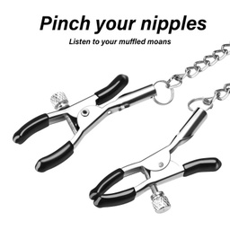 [2100000289875] GAYT*GEAR ADJUSTABLE LONG NIPPLE CLAMPS  W/ CHAIN 